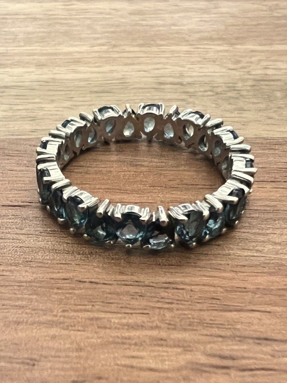 London Blue Topaz Eternity Ring 10